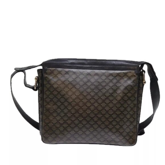 CELINE Macadam Canvas Shoulder Bag Black Auth - Picture 3 of 16